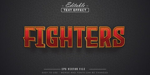 Fighters editable text effect style.