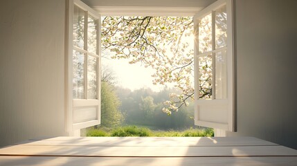 Spring view from open window. (1)