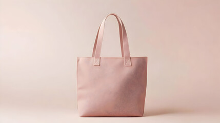 Elegant Pink Tote Bag On Light Background