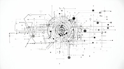 Obraz premium Abstract Black And White Geometric Design