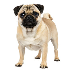 Obraz premium pug dog isolated on transparent background