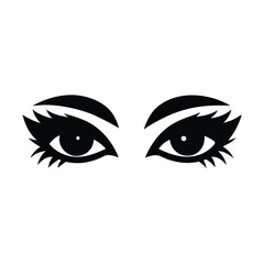 human Eyes vector silhouette