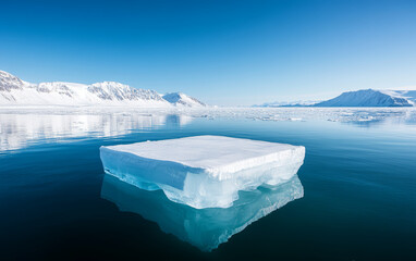 Fresh and natural winter snow and ice theme e-commerce product display background