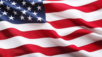 Dramatic Close Up of Waving American Flag Patriotism National Symbol USA