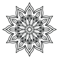 Black and white floral vector design with abstract elements and a vintage touch