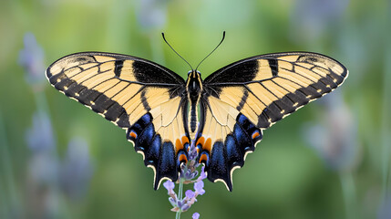 Fototapeta premium Close Up Of A Butterfly On Lavender