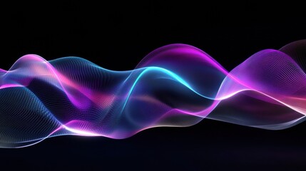 Fototapeta premium Futuristic digital data streams with cyber light reflections and holographic effects in a vibrant neon color palette