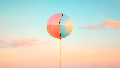 Split Balloon Sunset Sky.