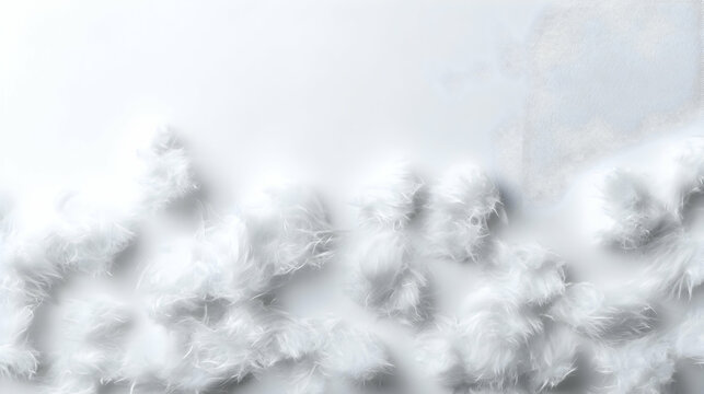 White Fluffy Textile Decoration Abstract Design