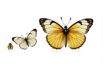 Fototapeta premium Butterfly transformation display nature reserve wildlife photography outdoor close-up metamorphosis