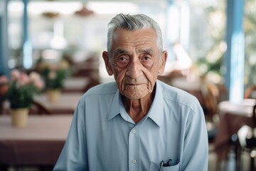 Portrait of a Hispanic elderly man in nursing home