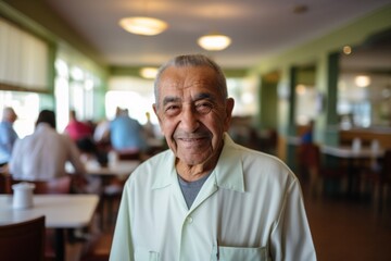 Fototapeta premium Portrait of a Hispanic elderly man in nursing home