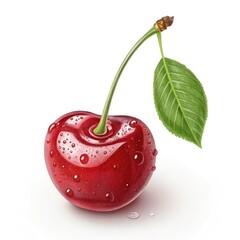cherry on a white background