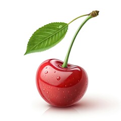 cherry on a white background