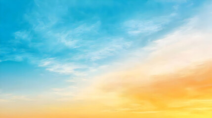 Obraz premium Colorful Sunset Sky With Fluffy Clouds