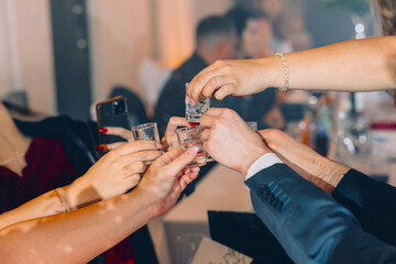 Pouring Vodka into a Shot Glass – Alcohol Toast and Celebration Moment