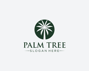 Modern palm tree logo logo