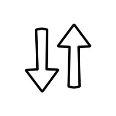 上下の矢印アイコン（方向・移動・切り替え・シンプルデザイン）