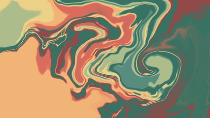 Marble Swirl Green Yellow Ink Drop