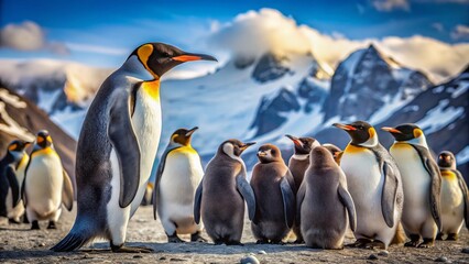 Fototapeta premium Candid Penguins in Antarctica: Wildlife Photography