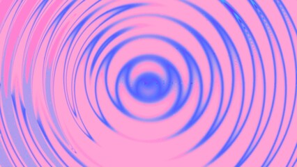 Abstract swirling concentric circles in pastel pink and blue