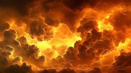 Fiery orange and yellow cloudscape.
