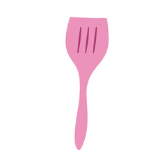 Modern spatula vector in purple and pink, simple flat design for food and kitchen design themes