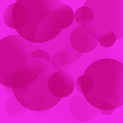 Abstract pink circles on a vibrant pink background, modern graphic design, overlapping shapes, digital art
