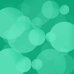 Abstract teal background with overlapping transparent circles, graphic design, modern style