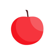 one red apple flat icon illustration