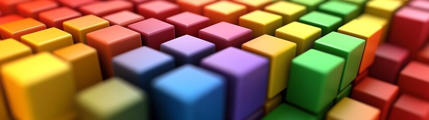 Obraz premium Colorful Cube Pattern.