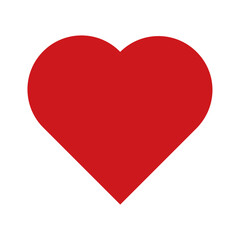 Red heart symbol, minimalistic love icon, heart icon, bold heart shape, passion and affection, love concept, digital graphic, red heart, Heart vector icons, vector illustration.