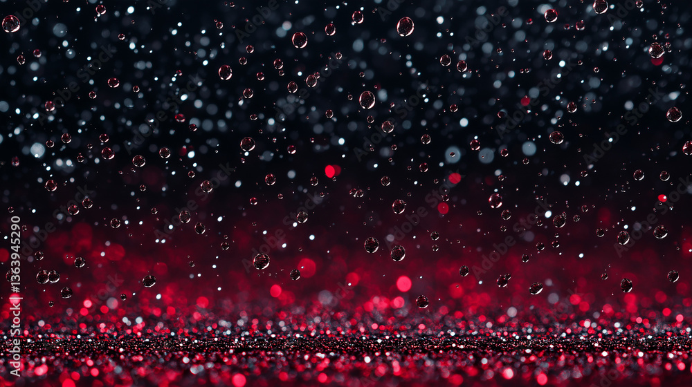 Poster abstract sparkle: captivating visual of countless shiny, reflective particles suspended mid-air, off