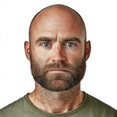 realistic front portrait of a 30-year-old homo sapiens sapiens male

