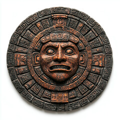 Intricate Ancient Aztec Stone Mask Sculpture: A Pristine Artifact of Mexican Heritage & Culture