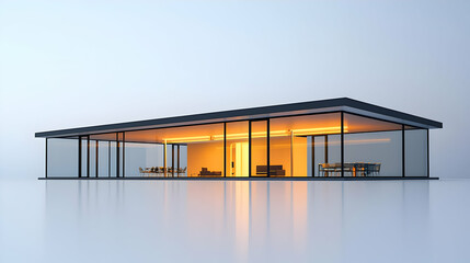 Fototapeta premium Modern Glass Architecture Design Rendering