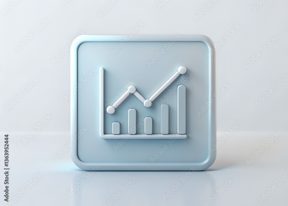 Fototapete data analytics icon: a clean, modern icon of a data analysis chart, rendered in a minimalist style, 