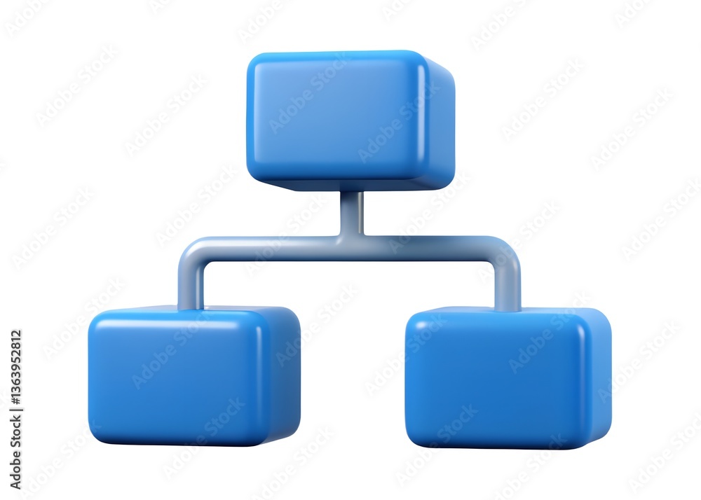Aufkleber abstract network structure: this sleek 3d illustration presents an abstract network, with clean line