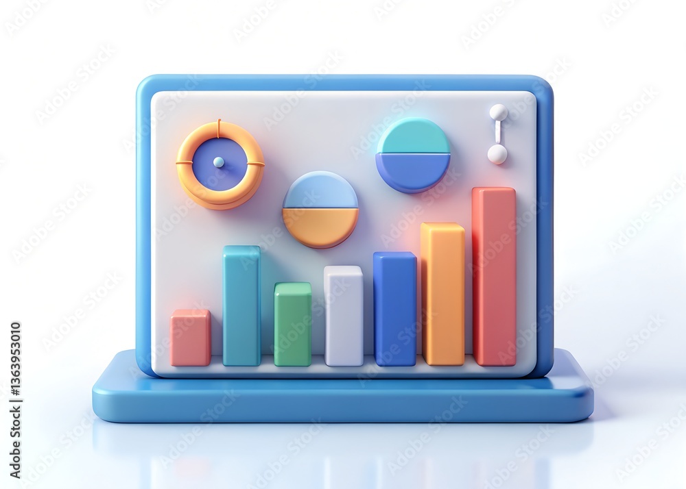 Poster visual data insights: a captivating representation of data analytics visualized through a modern, co