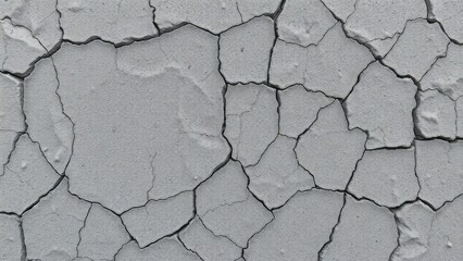 Obraz premium Cracked stone surface. Close-up. Gray abstract grunge background. Banner with gray rock texture. Copy space.