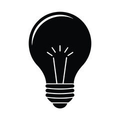 Obraz premium light bulb vector silhouette illustration