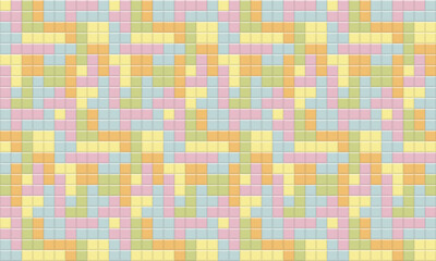 Block patterns, background images, and materials drawn in pale colors