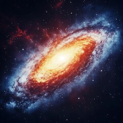 Obraz premium A swirling colorful galaxy filled with radiant stardust and cosmic elements