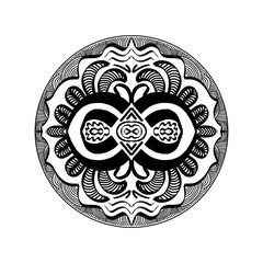 Intricate Mandala Circle Line Art