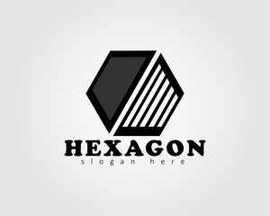 hexagon vector logo design for business and company
