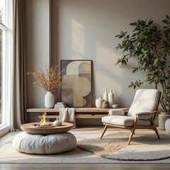 Cozy living space with modern decor and relaxing ambiance.