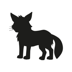 Black and white cat vector illustration with a silhouette design