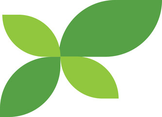 Fototapeta premium Stylized Green Eco Friendly Leaf Emblem Logo Vector