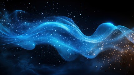 Abstract digital waves of light