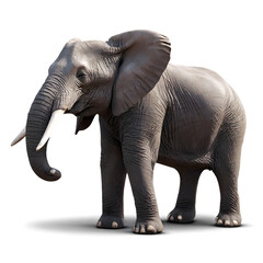 Obraz premium Elephant isolated on white, generative ai , PNG